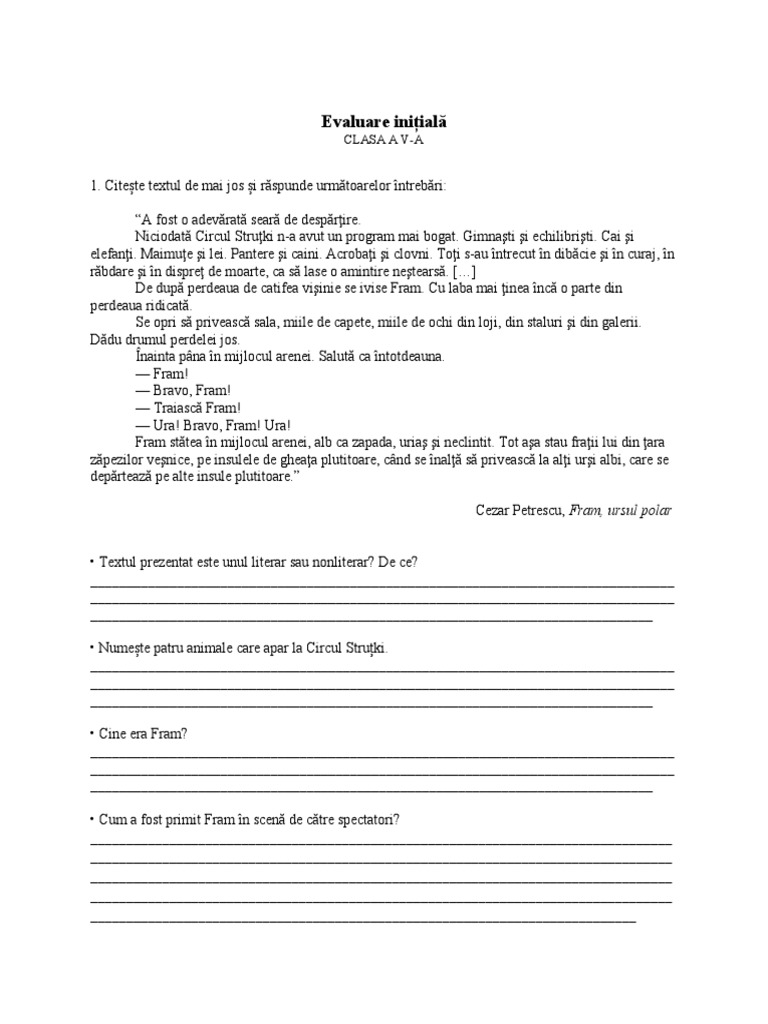 Test Initial CLS. V | PDF