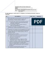 For HEI Applying For Initial Permit or Recognition, The Following Documents Should Be Submitted: With W/O