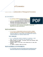 LESSON#1: Fundamentals of Managerial Economics