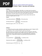 Practice Problems: Chapter 1, Operations and Productivity: Problem 1