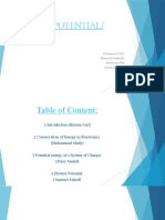 Electric Potential/ Energy: M.Hunain Asif (082) Muhammad Shafy (079) Maaz Junaid (093) Ammad Ashraf