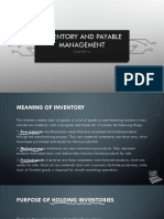Inventory and Payable Management