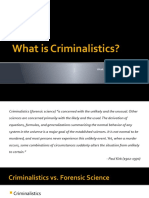 What is Criminalistics