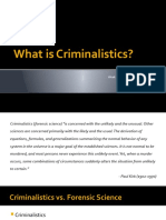 What is Criminalistics? Week 01