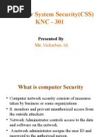 Computer System Security (CSS) KNC - 301