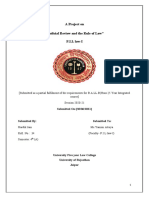 A Project On "Judicial Review and The Rule of Law" P.I.L Law-I