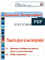 Economia Întreprinderii: Ș.L. Ing. Dr. Ec. Ancuţa Mihaela BĂLTEANU