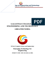 Galgotias College of Engineering and Technology Greater Noida