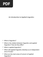 An Introduction To Applied Linguistics