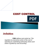 Cost Control