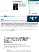 Teaching Chemical Reaction Engineering Using EMSO Simulator
