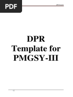 DPR Template For Pmgsy-Iii