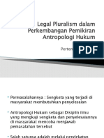Legal Pluralism Dalam Perkembangan Pemikiran Antropologi Hukum