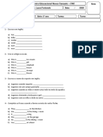 CNC Inglês exercícios