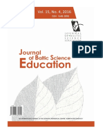 Journal of Baltic Science Education, Vol. 15, No. 4, 2016