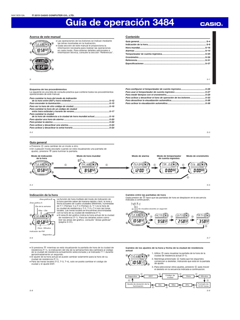 Guía de Operación 3484: Contenido Acerca de Este Manual | PDF | Horario ...