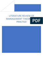 Literature Review of Management Theory and Practice