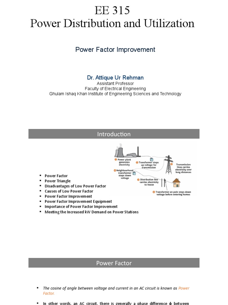 Power Factor Improvement Techniques | PDF | Electric Motor | Capacitor