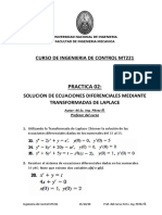 Practica 02 SOLUCION DE ECUAC DIFERENCIALES POR LAPLACE Control MT221