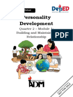 Personality Development: Quarter 2 - Module 1: Building and Maintaining Relationship