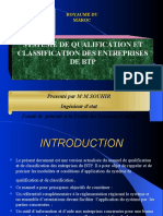 qualification et classification des EBT