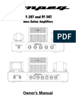 PF-20T and PF-50T: Bass Guitar Amplifiers