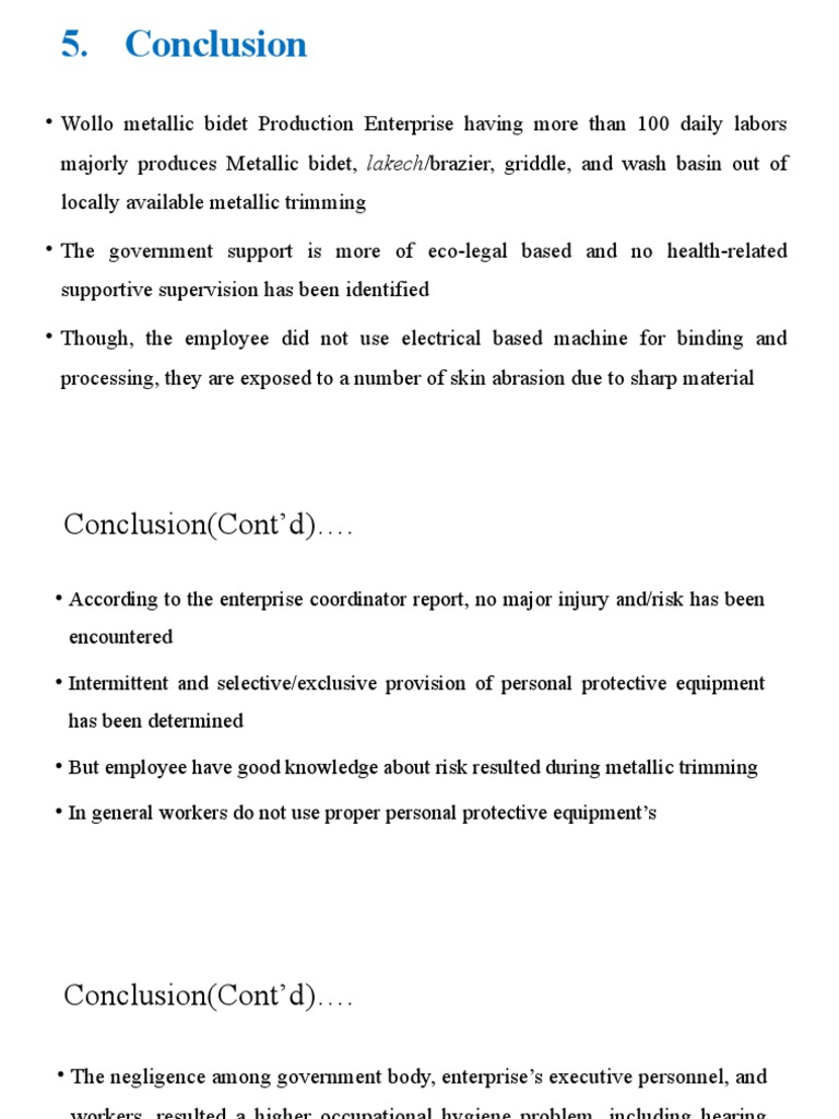 Conclusion, Identified Problem.... PDF Personal Protective