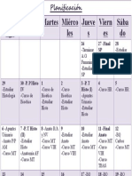 Horario y Cronograma Editable