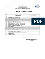 201 File Checklist