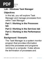 Lab - Windows Task Manager Objectives