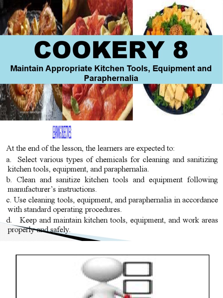 Maintain Appropriate Kitchen Tools, Equipment and Paraphernalia PDF