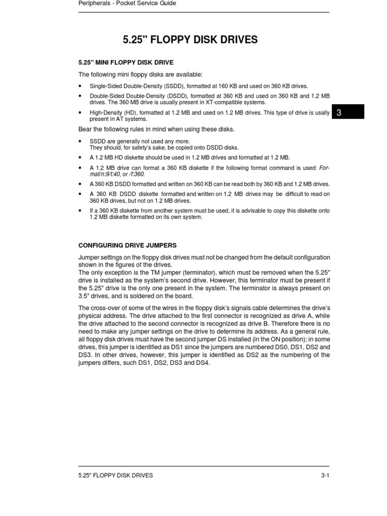 5.25" Floppy Disk Drives PDF Floppy Disk Equipment