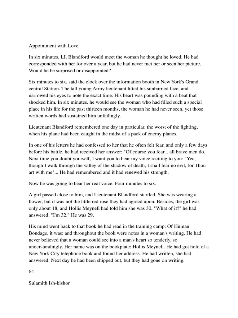 Appointment With Love PDF Vietnam