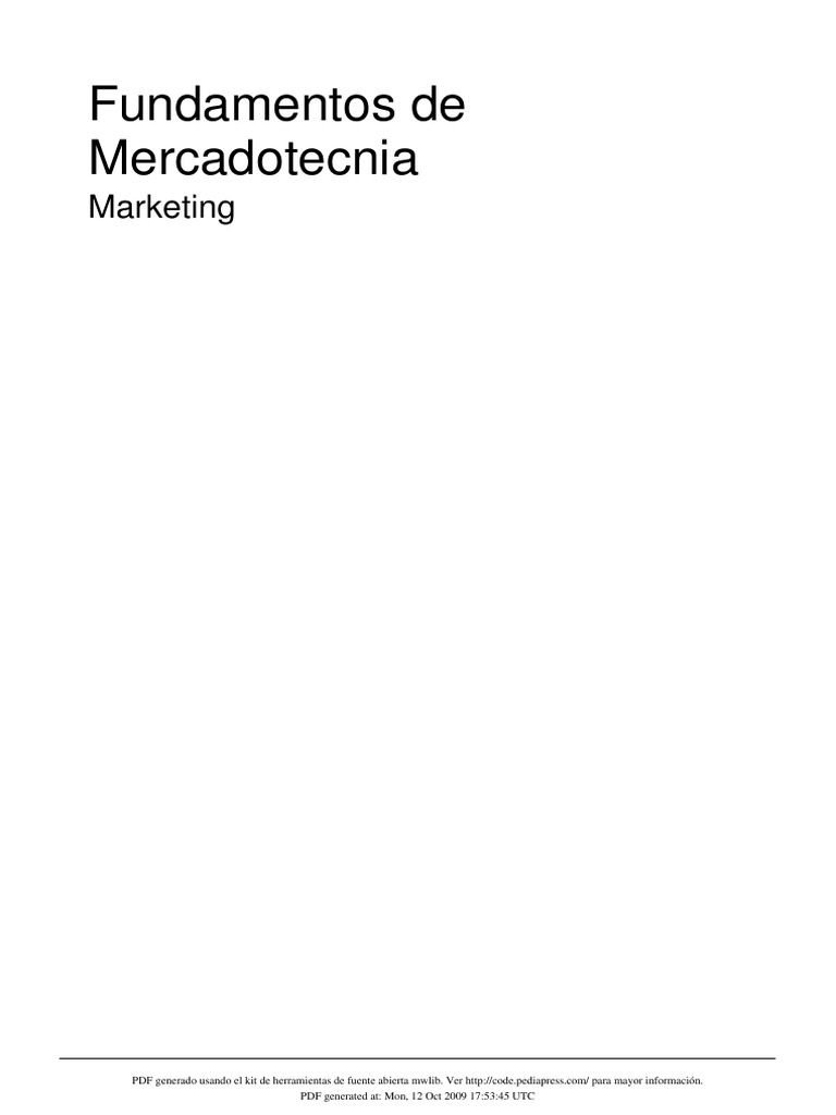 Fundamentos De Mercadotecnia1 Pdf