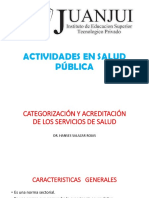 Categorización y acreditación de servicios de salud