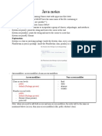 Java Notes: - Package (Folder) : Is A Mechanism To Encapsulate A Group of Classes, Subpackages, and Interfaces