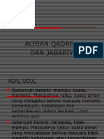 Aliran Qadariyah Dan Jabariyah