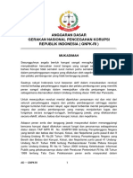 Anggaran Dasar Gerakan Nasional Pencegahan Korupsi Republik Indonesia (Gnpk-Ri)