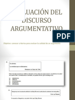 Evaluación argumentos