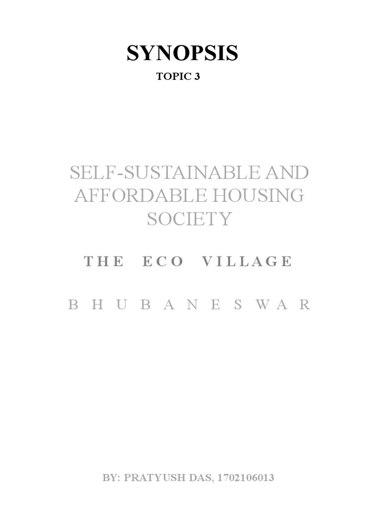 Eco Village: Affordable Sustainable Housing | PDF