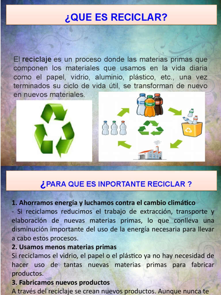 Importancia y Tipos de Reciclaje | PDF | Reciclaje | Residuos