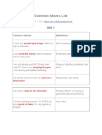 Common Idioms List + 21 Phrasal Verbs For IELTS Speaking