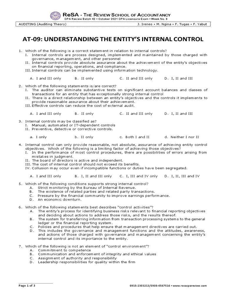 Understanding Strong Internal Controls | PDF | Internal Control | Audit