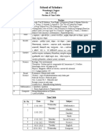 STD X Portion & Time Table