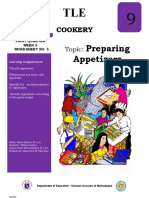 Preparing Appetizers: Cookery