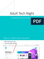 Adult Tech Night: Creating Business Cards Using Canva