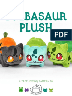 Bulbasaur Plush Sewing Pattern 1