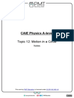 Notes - Topic 12 Motion in A Circle - CAIE Physics A-Level