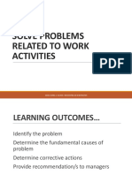 Problems Related To Work Activities