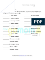 Kasingkahulugan at Kasalungat Set B: Worksheet Made by - All Rights Reserved